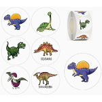 Cute Dinosaur Stickers - Roll of 50's